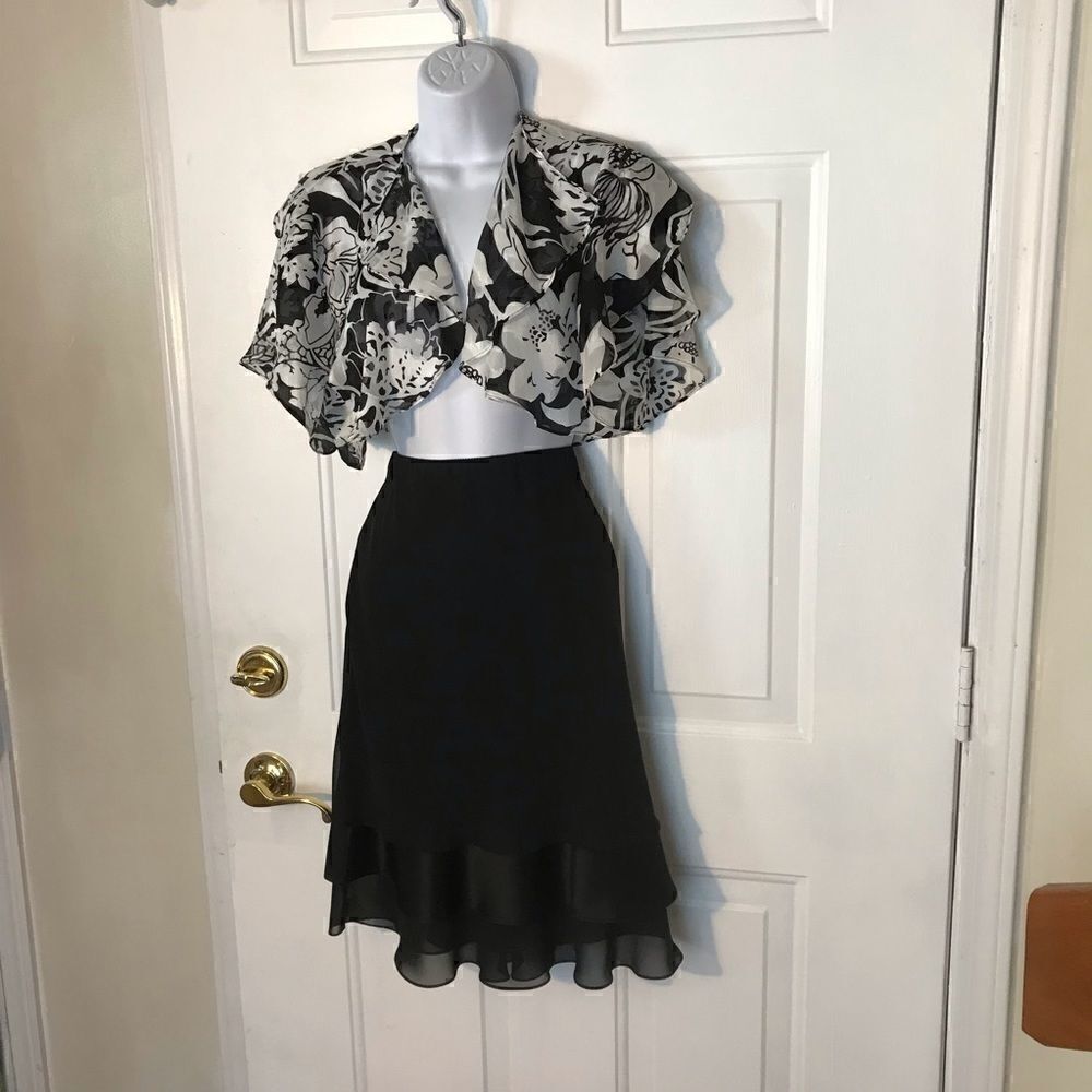 Alex Evenings M/P Tiered Skirt and Bolero